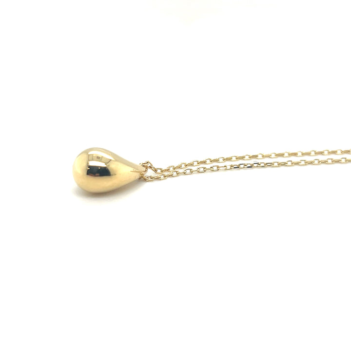 14 kt collie rmet druppel 13x7mm op 45 cm