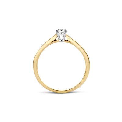 Blush Jewels ring 1187BZI - 14k Geel en Witgoud met Zirkonia