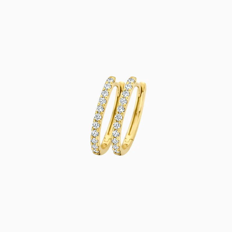 14 kt Lab diamonds oorringen LG7007Y