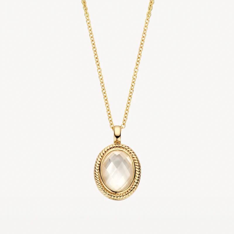 Blush 14k geelgoud collier met Parelmoer hanger 3169YMQ