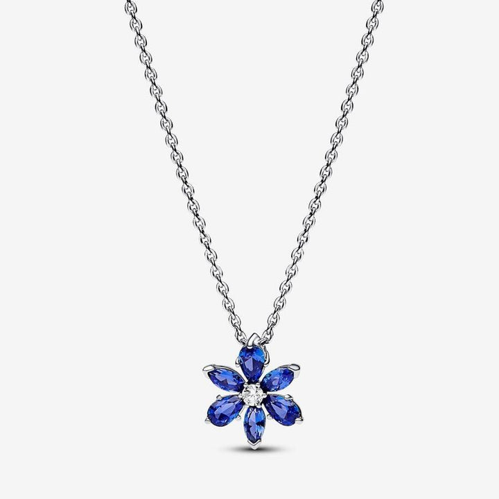 Pandora Sprankelende Blauwe Herbarium Cluster Ketting met Hanger 392387C02