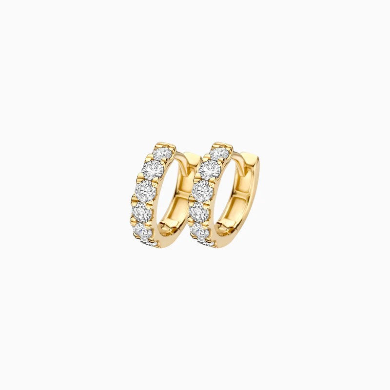 Geelgouden oorringen met lab grown diamanten LG7031Y