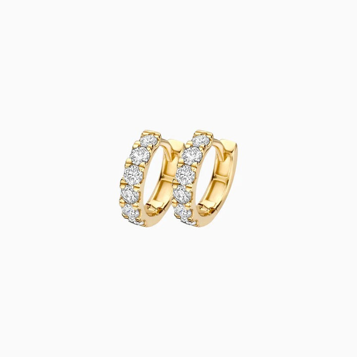 Geelgouden oorringen met lab grown diamanten LG7031Y