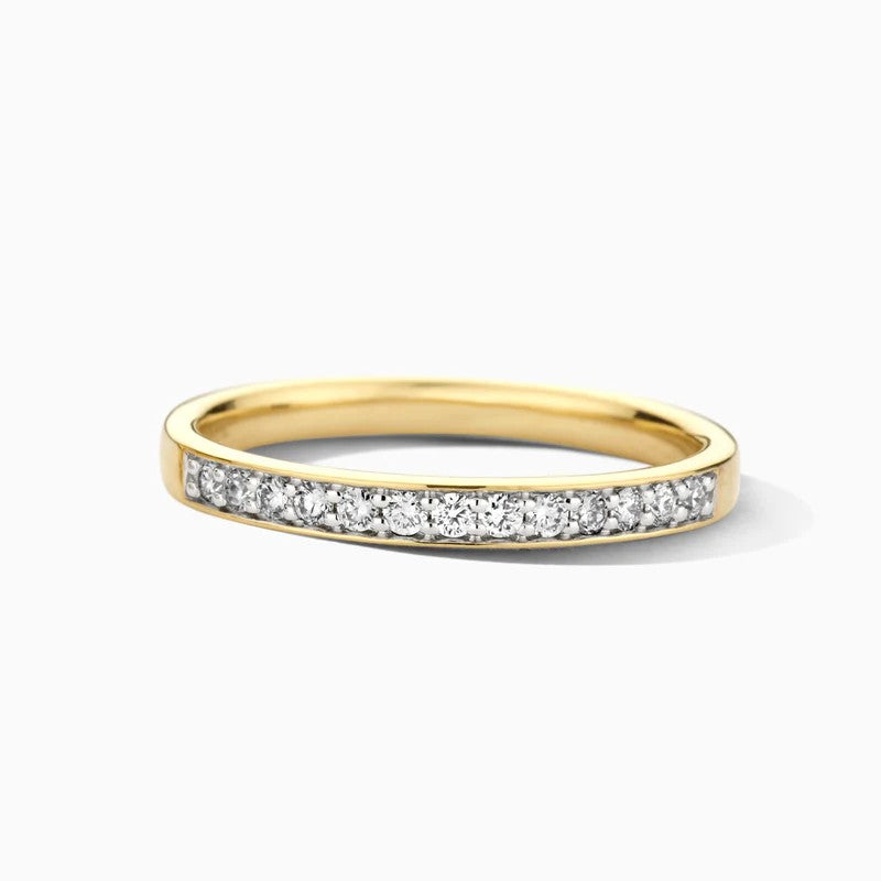 14 Karaat Geelgouden Ring met Lab Grown Diamanten 0.22 ct