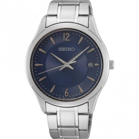 Seiko SUR419P1 Classic herenhorloge met blauwe wijzerplaat
