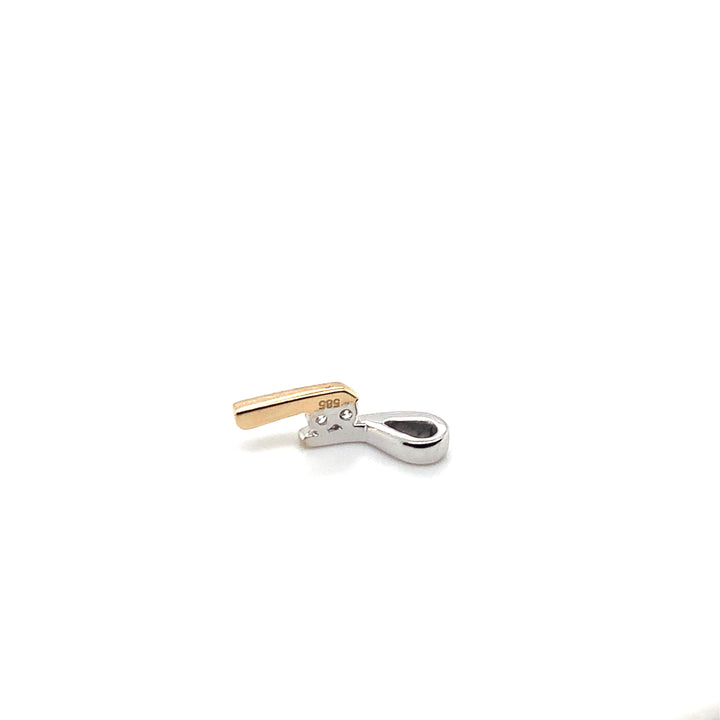 14 kt bicolor hanger vorkmodel diamant