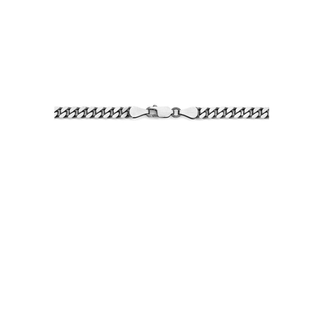 Geoxideerd Zilveren Gourmette Collier – 925 Sterling Zilver 50 cm x 4,6 mm