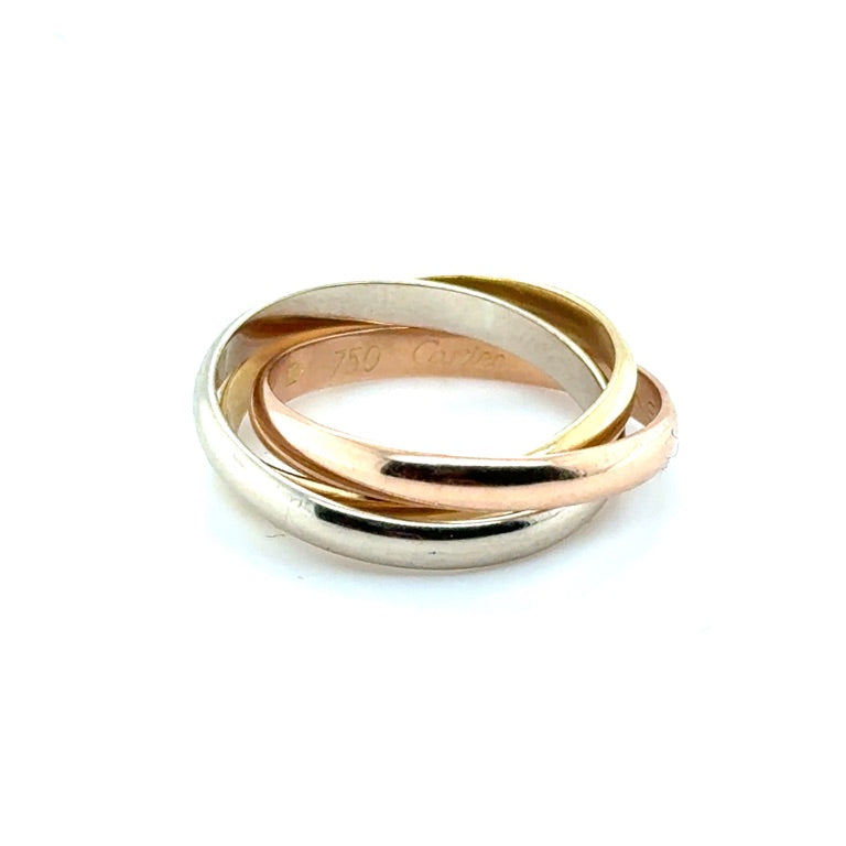 Occasion Cartier Trinity Ring Small – 18 Karaat Driekleurig Goud – Maat 53