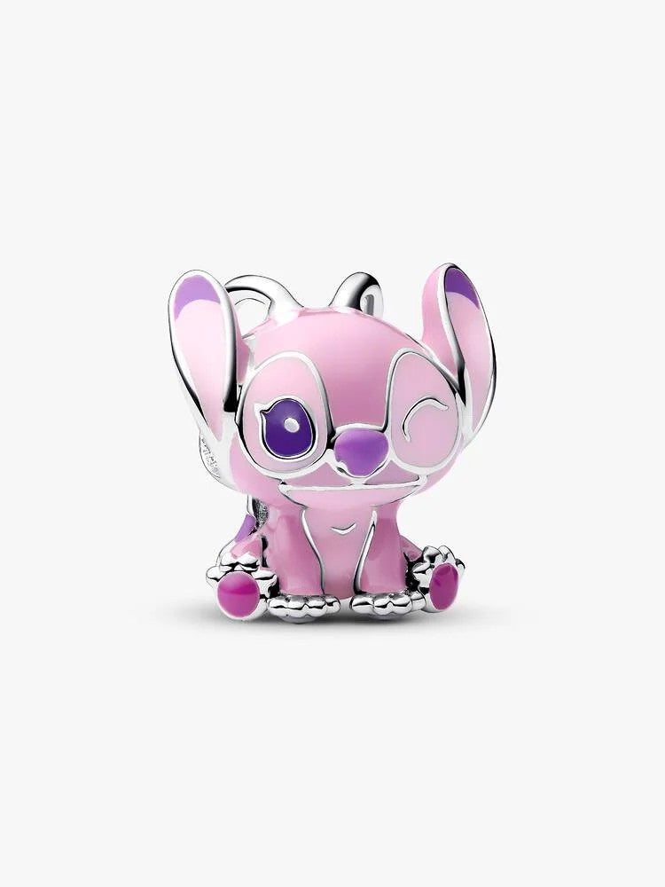 PANDORA 793739C01 Disney Angel sterling silver charm with purple and pink enamel