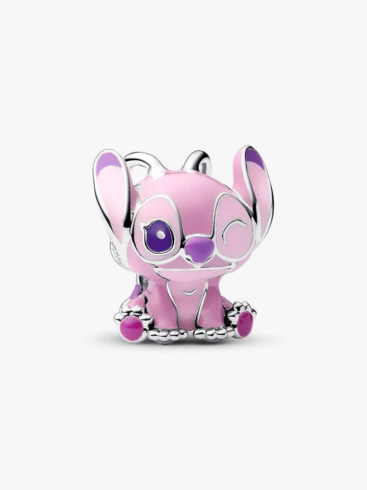 PANDORA 793739C01 Disney Angel sterling silver charm with purple and pink enamel
