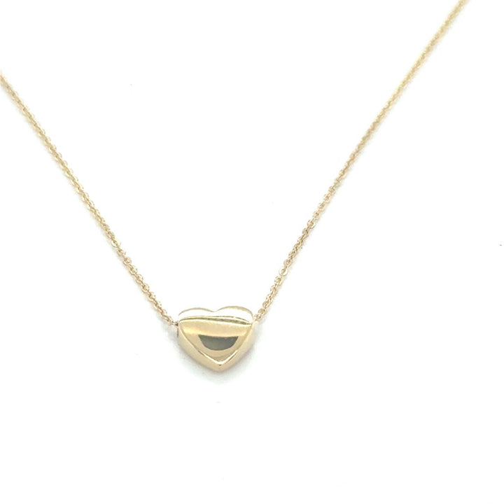 14 karaat geelgouden collier met hart hanger