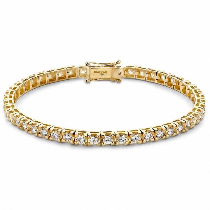 18 karaat geelgouden tennisarmband met 4,29 ct diamant