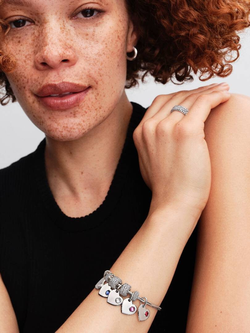 Sprankelend Pavé Drie Rijen Bedel 792820C01