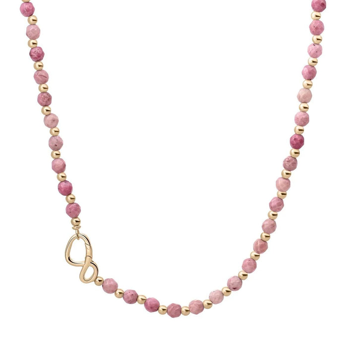 Gold - Pink Rhodonite - 45cm NLK03G-G24-045