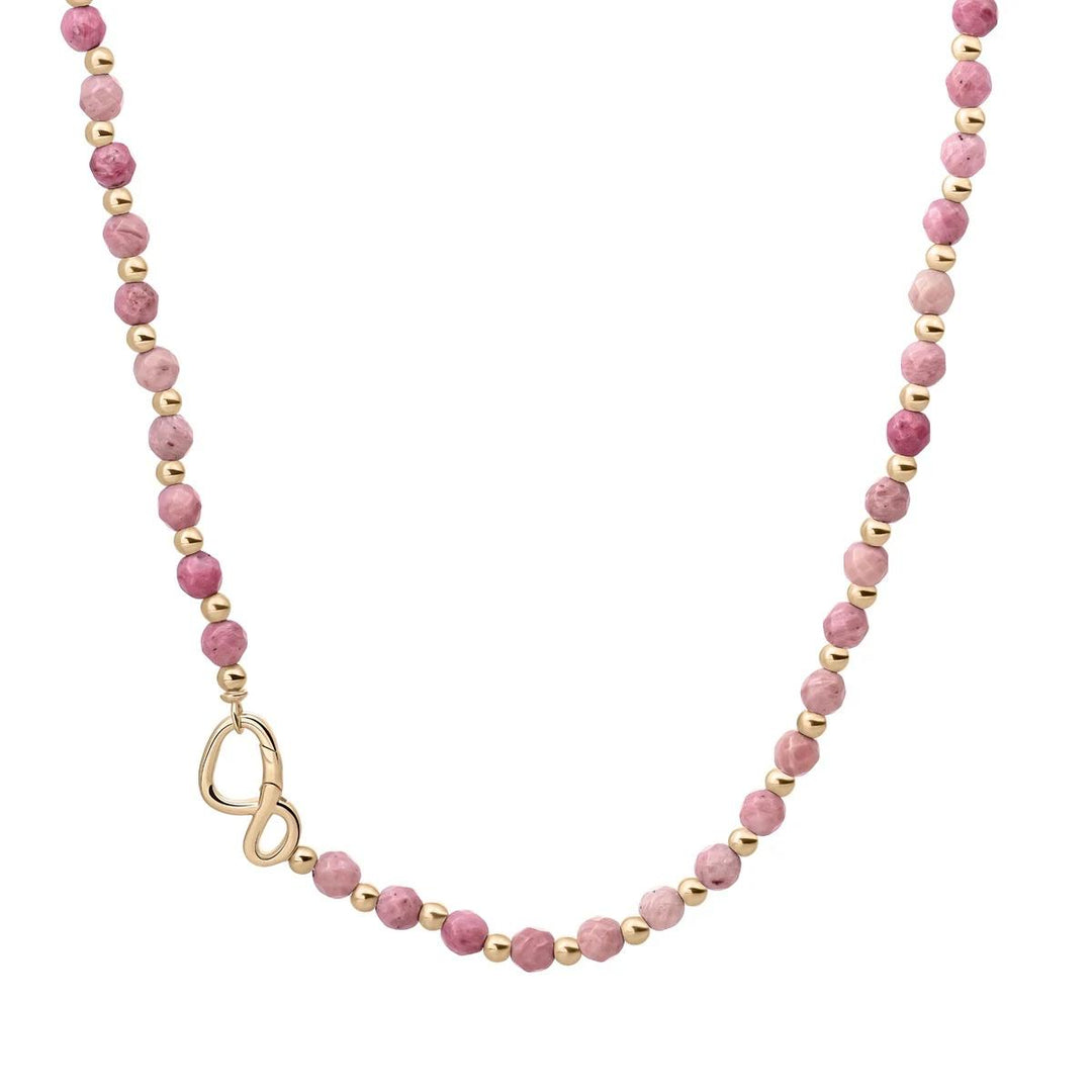 Gold - Pink Rhodonite - 45cm NLK03G-G24-045