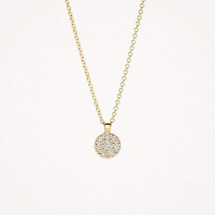Blush 14k Geelgouden Collier met Pavé Zirkonia Hanger 3206YZI
