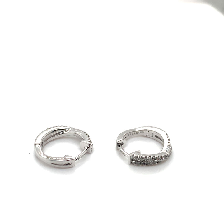 14 kt witgouden oorringen infinity 0.20ct W-Vsi