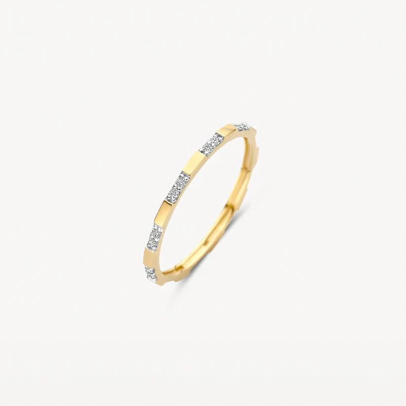 14k Geelgoud ring 1260YZI met Zirkonia