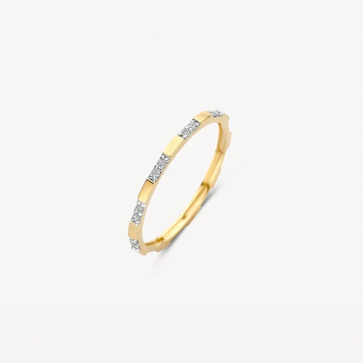 14k Geelgoud ring 1260YZI met Zirkonia