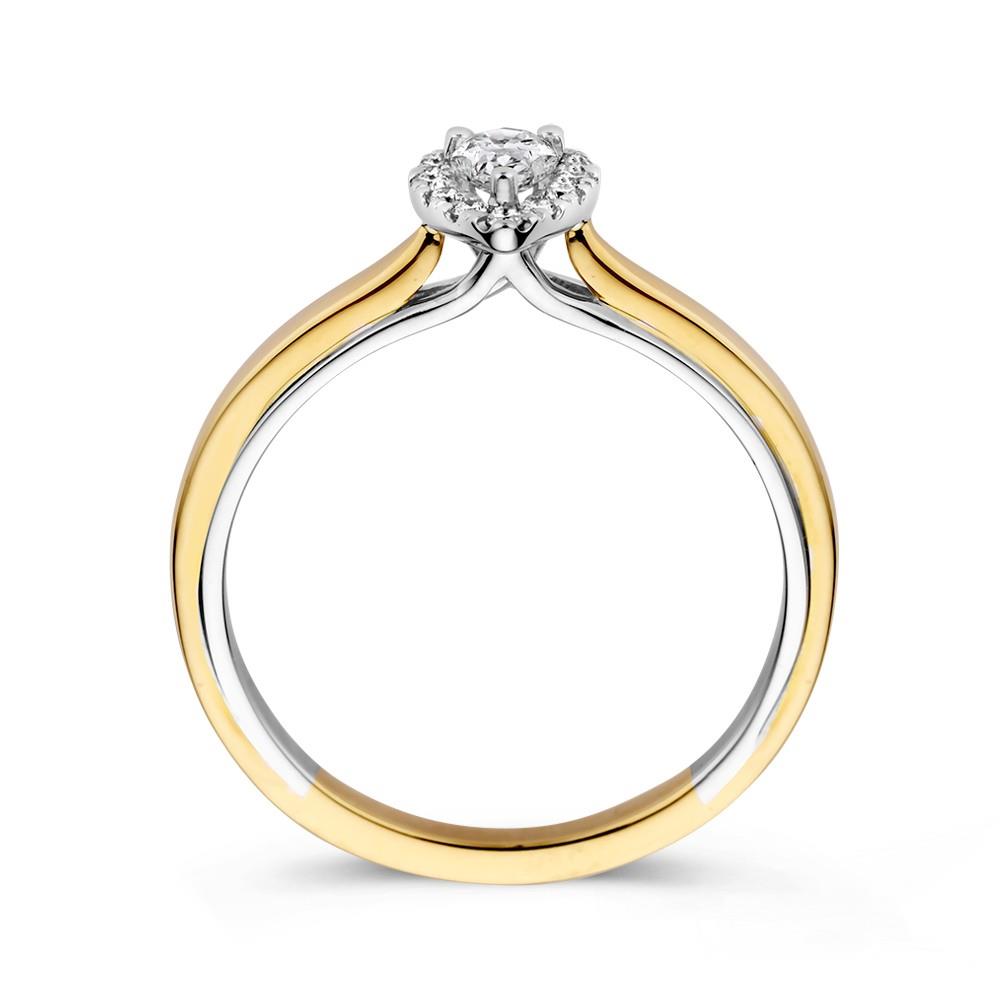 14 kt Ring bicolor briljant 0.33 crt. RG417977