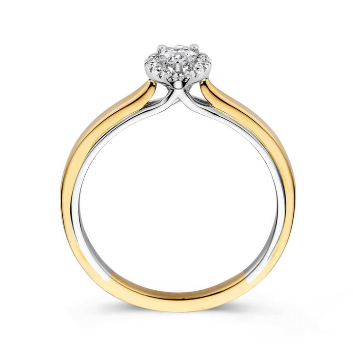 14 kt Ring bicolor briljant 0.33 crt. RG417977
