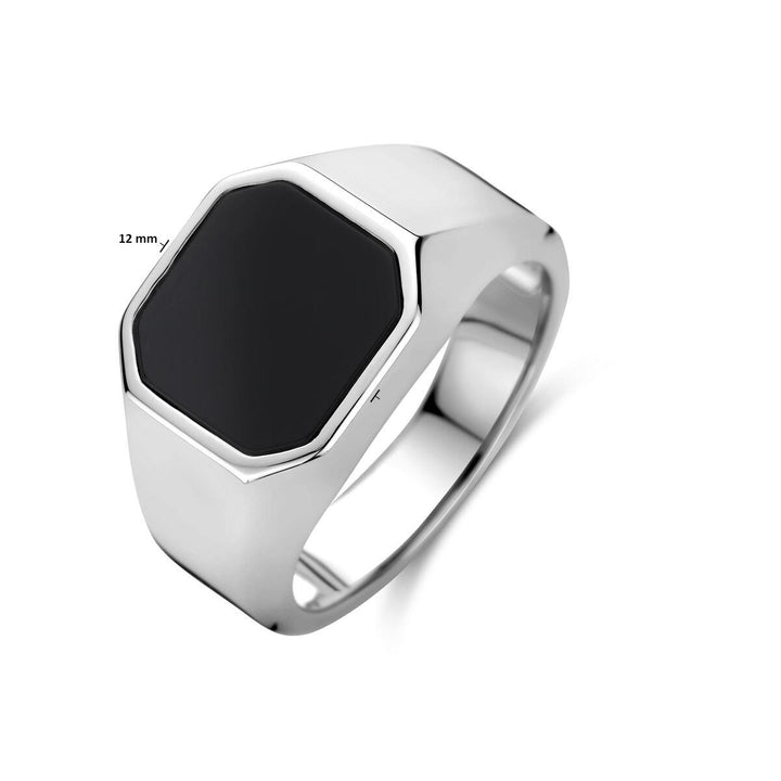 Zilveren zegelring onyx