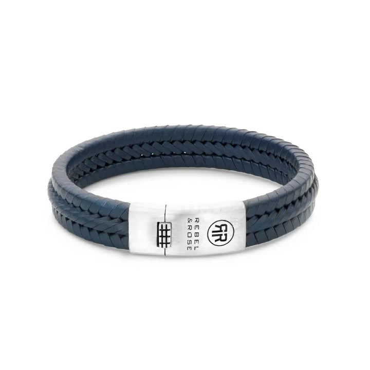 Rebel and Rose Twisted 925 Navy RR-L0155-S-M Armband 17,5cm
