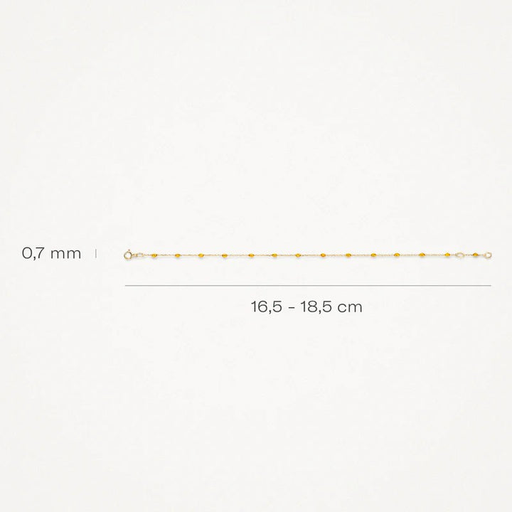 14k Geelgouden armband caramel resin Citrien 2226YRC