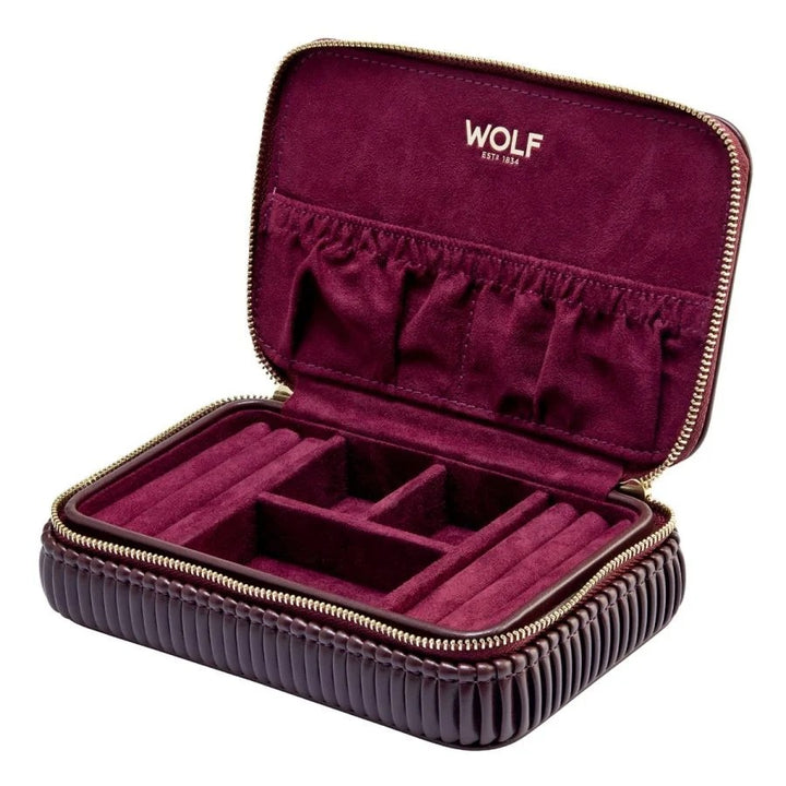 WOLF 1834 Bella Zip Case bordeaux sieradenetui 781326