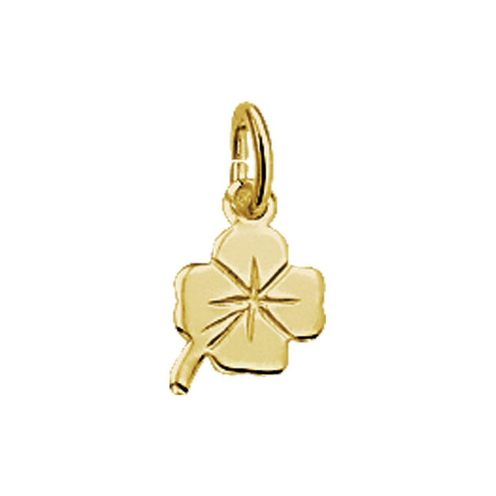 14 kt hanger klaver vier geelgoud