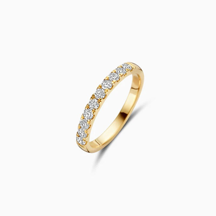14 kt Gouden Ring met Lab Grown Diamant 0,48 ct – Pavé – LG1014Y