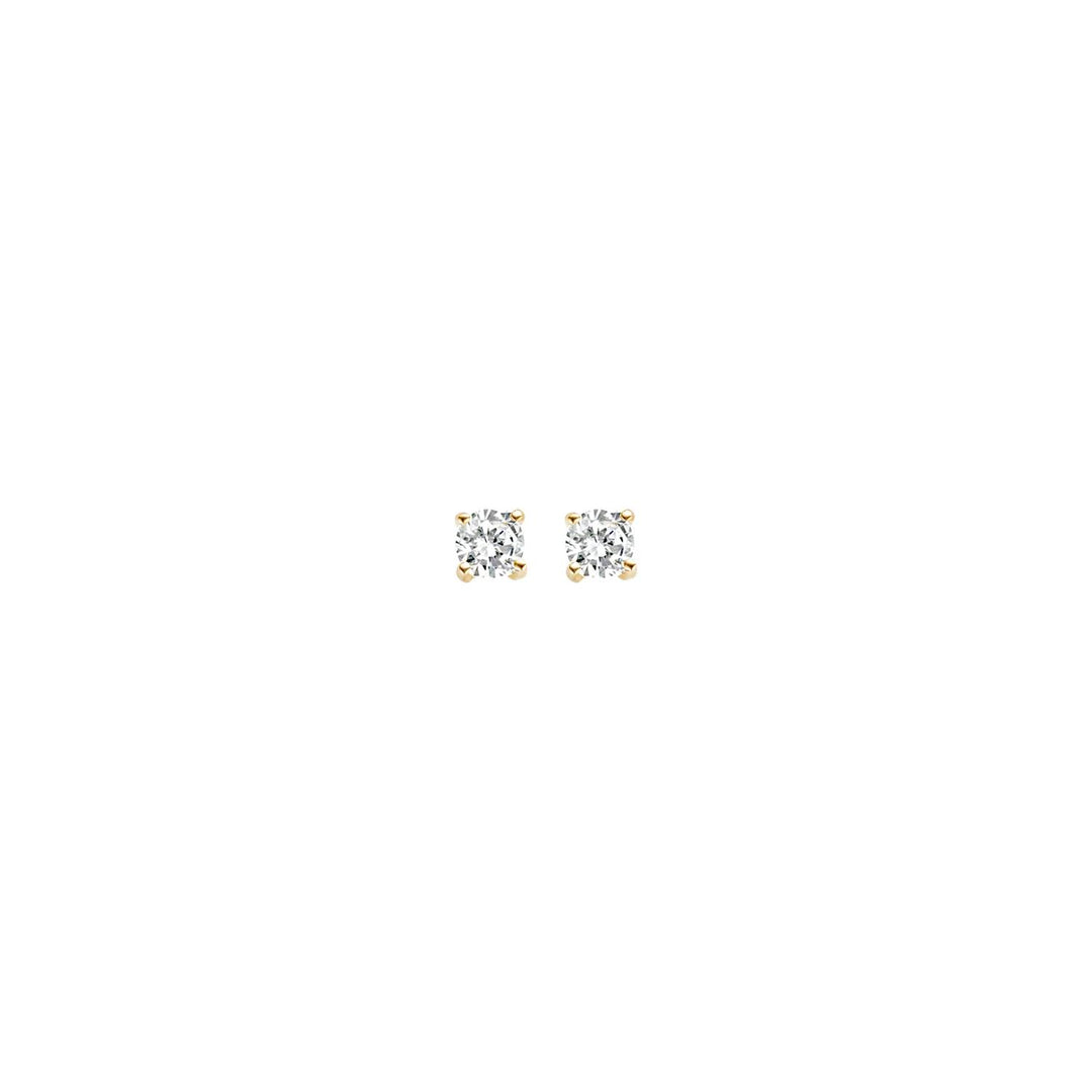 Blush oorstekers 14 karaat geelgoud met zirkonia – 7128YZI