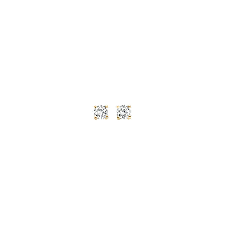 Blush oorstekers 14 karaat geelgoud met zirkonia – 7128YZI