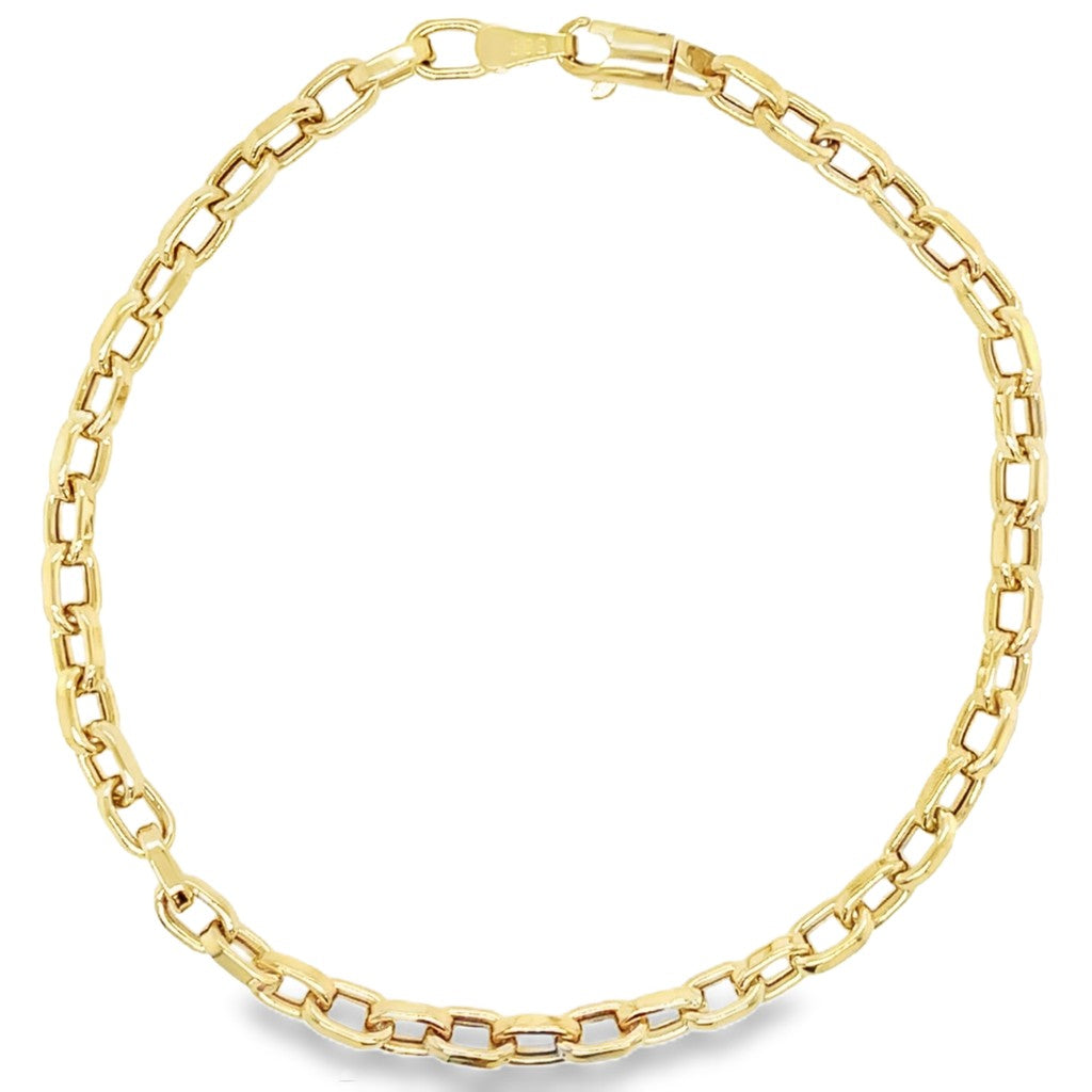 14 kt bicolor armband ankerschake lGA055WRSM