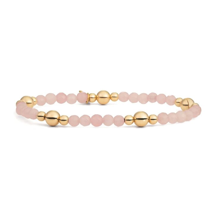 Bracelet | Rose Quartz Bold Mix - Gold BLK01G-G13