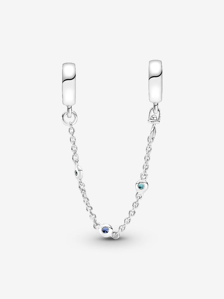 Triple Blue Stone Safety Chain 791688C01