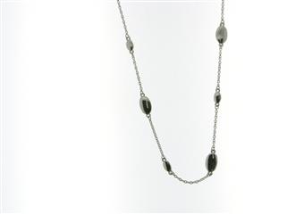 18 kt collier ovale motieven glanzend 45 cm