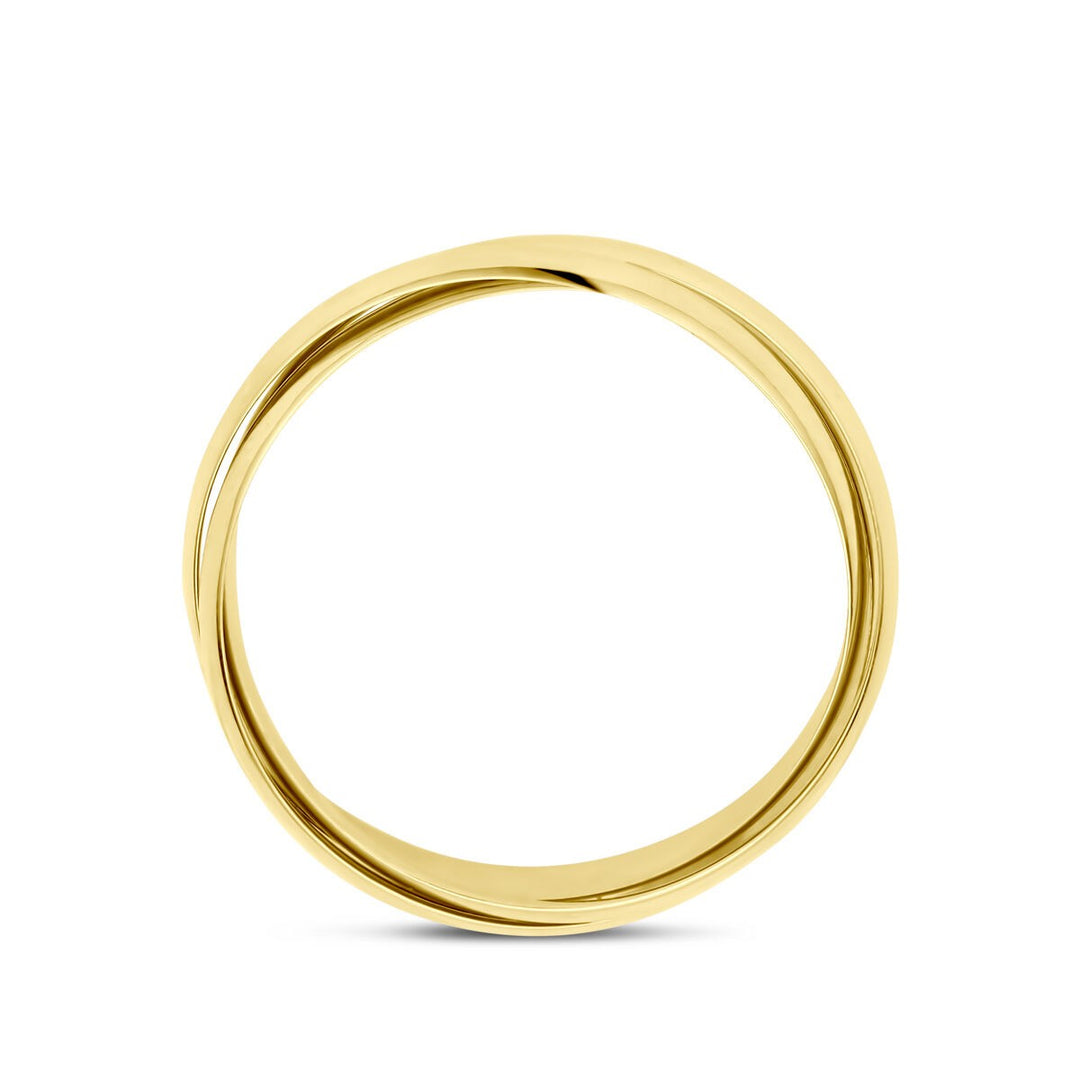 14k Geelgouden Trinity Ring 3 ringen door elkaar