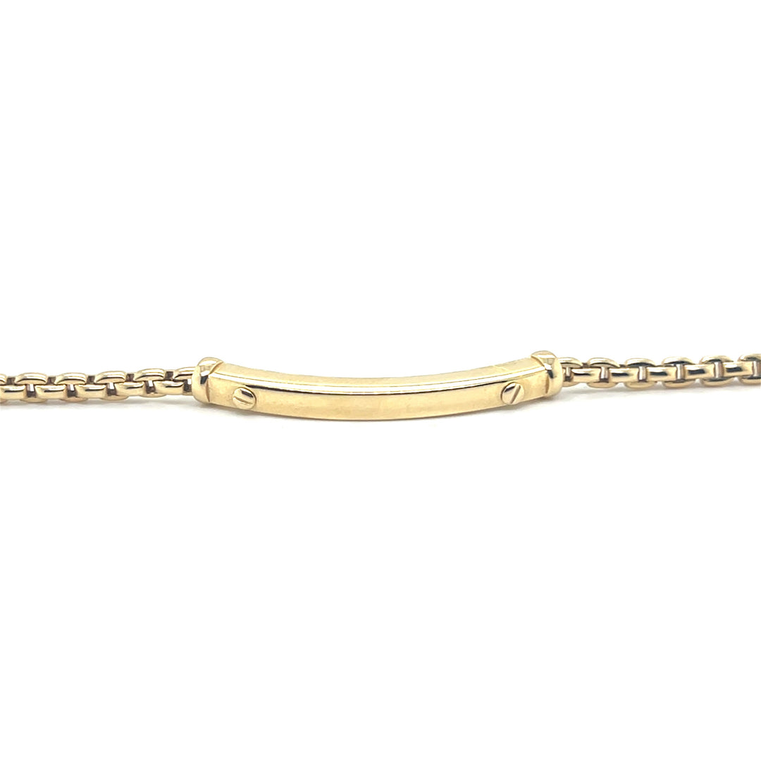 14 kt geelgouden plaatarmband "schroef" Luxe 1473A
