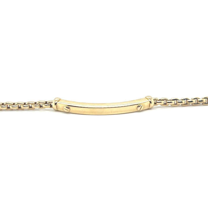 14 kt geelgouden plaatarmband "schroef" Luxe 1473A