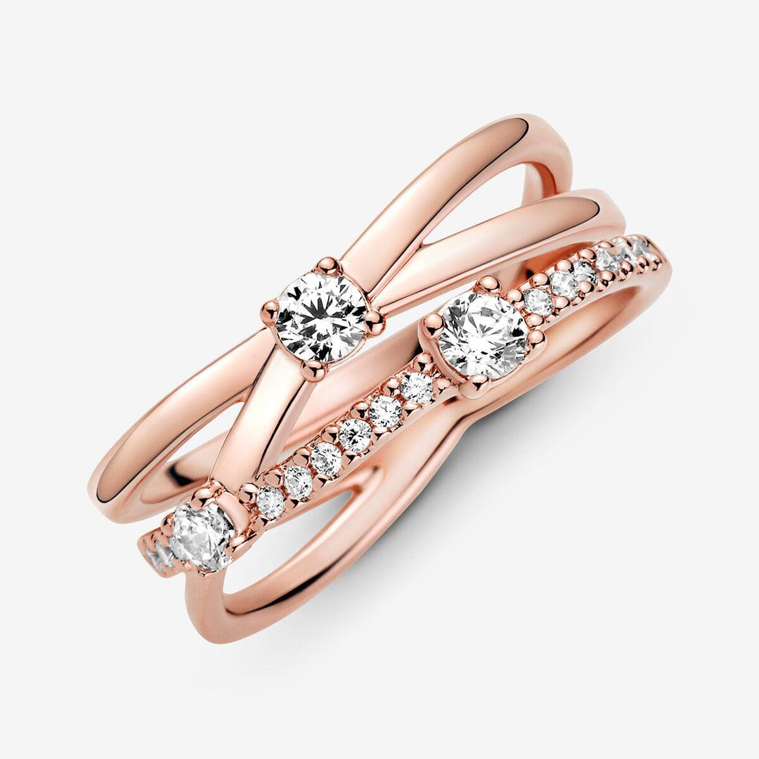 Pandora Ring Sparkling Triple Band Ring