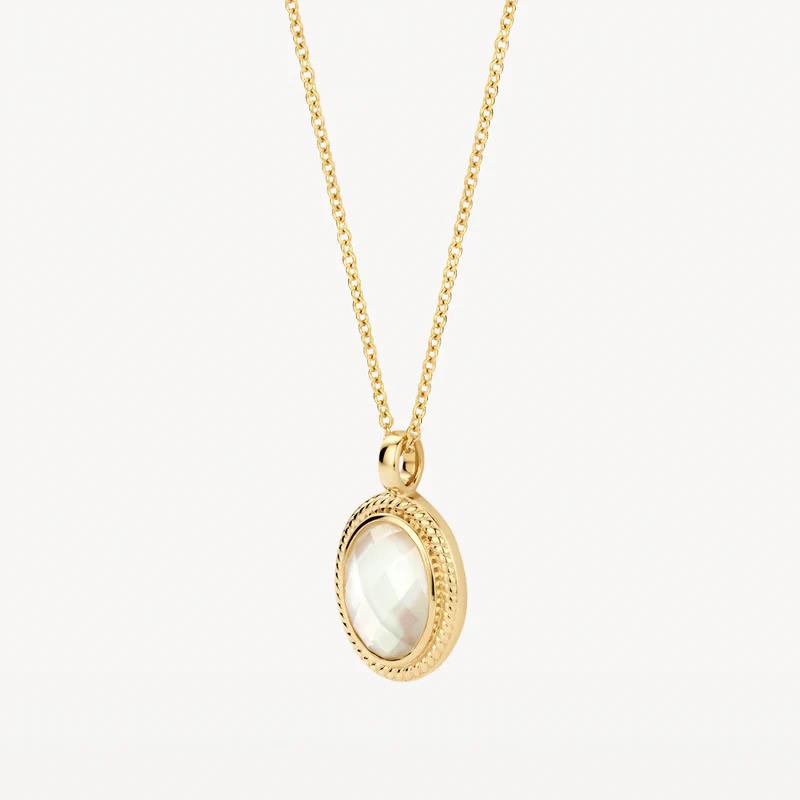 Blush 14k geelgoud collier met Parelmoer hanger 3169YMQ