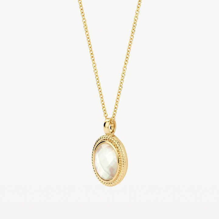 Blush 14k geelgoud collier met Parelmoer hanger 3169YMQ