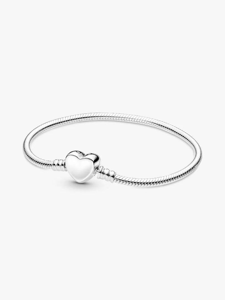 Pandora Moments Graveerbare Hart Sluiting Snake Chain Armband 19 cm – 599206C00
