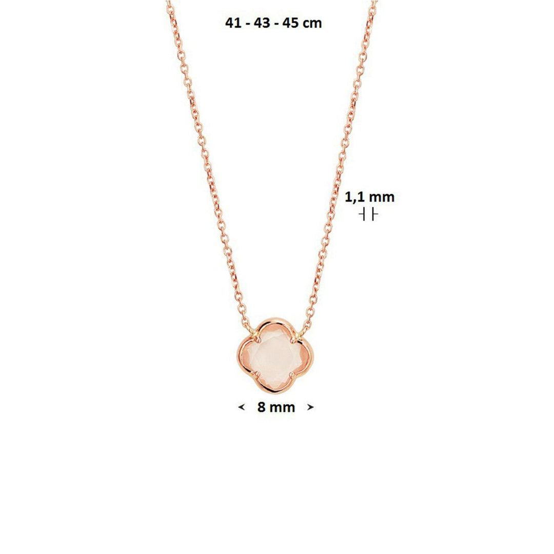 14 kt collier rosekwarts