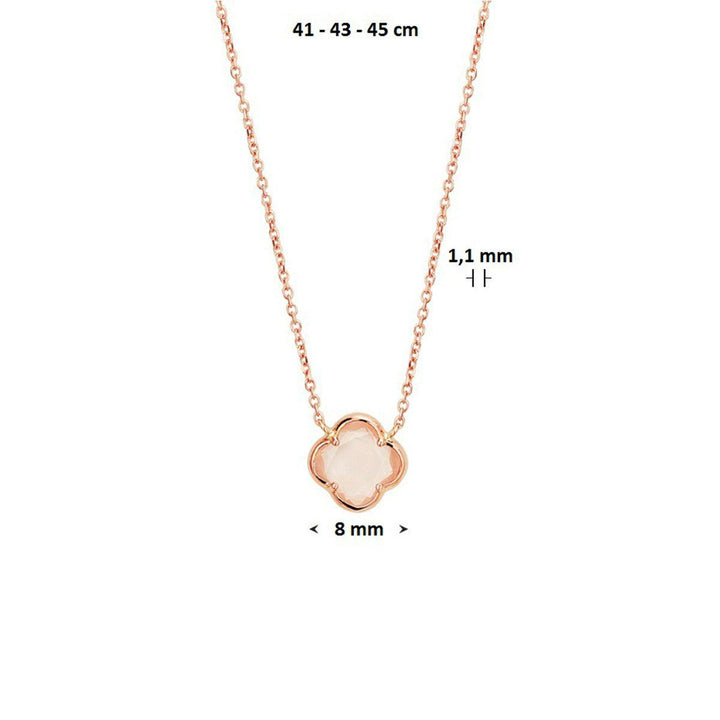 14 kt collier rosekwarts