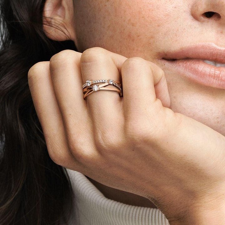Pandora Ring Sparkling Triple Band Ring
