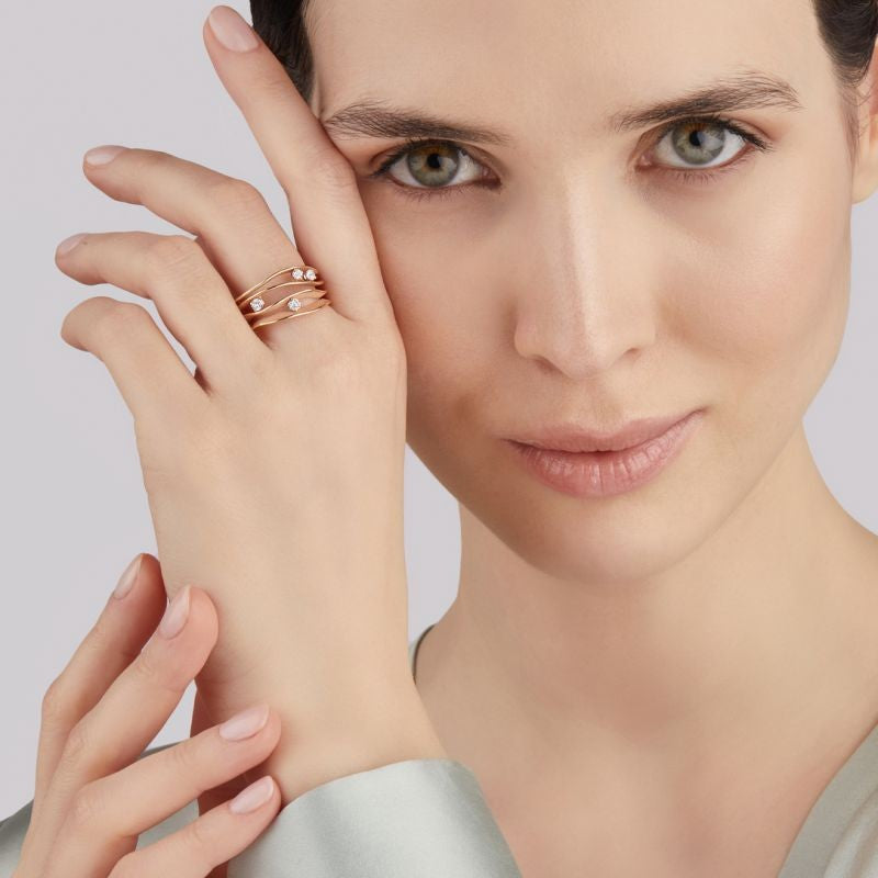Annamaria Cammilli Ring Dune 18k Geelgoud met diamant GAN0778U