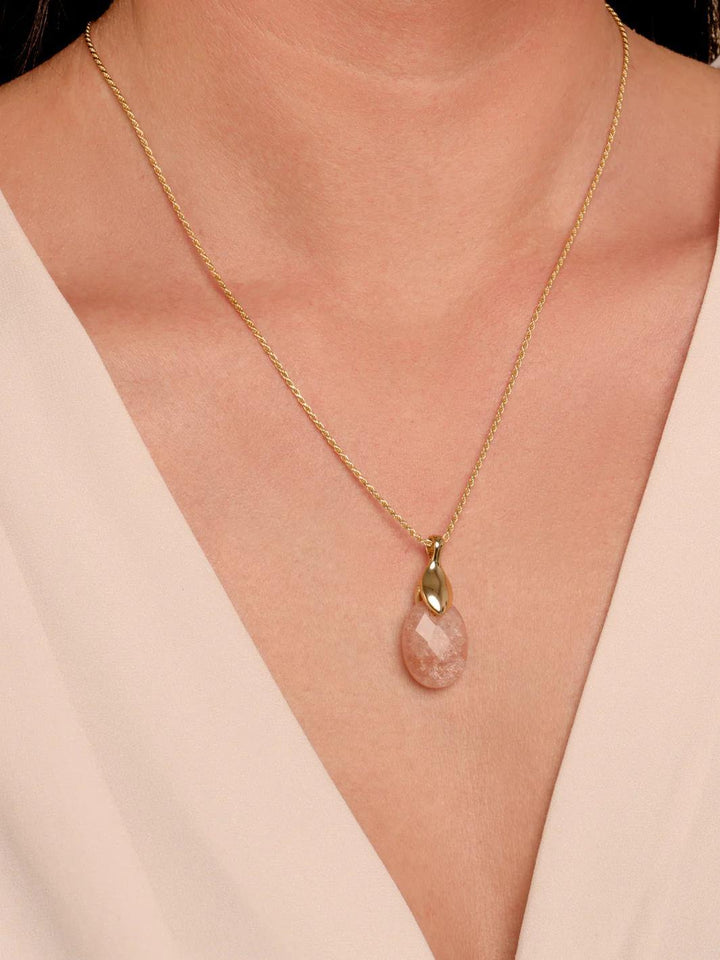 Pendant Gemstone | Leaf Aubergine Quartz PENGEM59-FCT-S