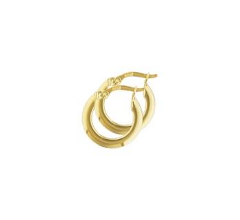 14 kr geelgouden oorringen 15 mm